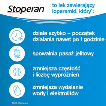 STOPERAN, 8 kaps. Na biegunkę, cena, opinie, właściwości - obrazek 4 - Apteka internetowa Melissa