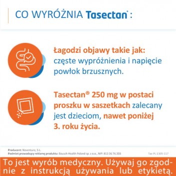 Tasectan 250 mg, 20 saszetek - obrazek 3 - Apteka internetowa Melissa