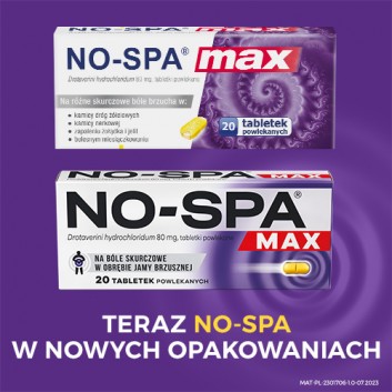 NO-SPA MAX 80 mg, 20 tabletek. Na ból brzucha, skurcze, cena, właściwości, skład - obrazek 3 - Apteka internetowa Melissa