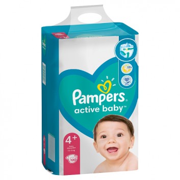 PAMPERS ACTIVE BABY 4+ MAXI PLUS Pieluchy 9-16 kg - 120 sztuk - obrazek 3 - Apteka internetowa Melissa