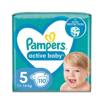 Pampers Pieluchy Active Baby rozmiar 5, 110 sztuk pieluszek - cena, opinie, właściwości - obrazek 1 - Apteka internetowa Melissa