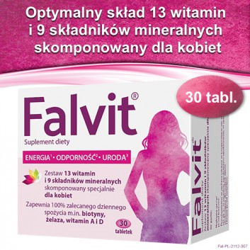 FALVIT zestaw witamin i minerałów dla kobiet, 30 tabletek - obrazek 1 - Apteka internetowa Melissa