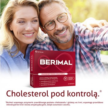 BERIMAL - 30 kaps. - zmniejsza poziom złego cholesterolu - cena, opinie, dawkowanie - obrazek 5 - Apteka internetowa Melissa