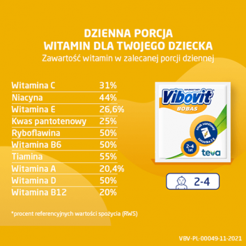 VIBOVIT BOBAS Waniliowy - 30 sasz. - obrazek 4 - Apteka internetowa Melissa