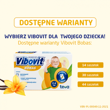 VIBOVIT BOBAS Waniliowy - 30 sasz. - obrazek 5 - Apteka internetowa Melissa