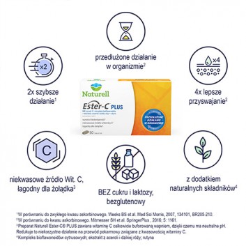 NATURELL Ester-C PLUS, 50 tabl. - obrazek 2