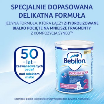 BEBILON 2 HA PROSYNEO Mleko modyfikowane w proszku, 400 g, cena, opinie, wskazania  - obrazek 4 - Apteka internetowa Melissa