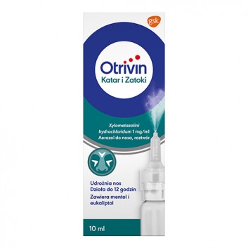 Otrivin Katar i Zatoki, 1 mg/ml, aerozol do nosa, 10 ml - obrazek 2