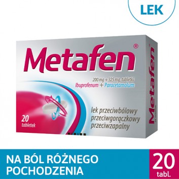 METAFEN - 20 tabletek - obrazek 1 - Apteka internetowa Melissa