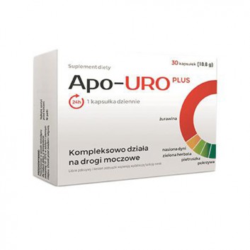 APO-URO PLUS 500 mg, 30 kaps., żurawina, cena, opinie, wskazania - obrazek 1 - Apteka internetowa Melissa
