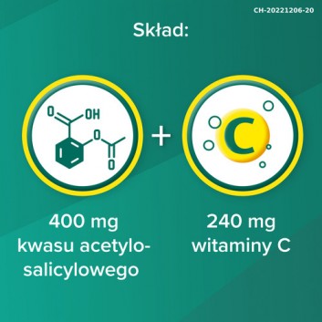 Aspirin C, 400 mg + 240 mg, tabletki musujące, 20 sztuk - obrazek 4