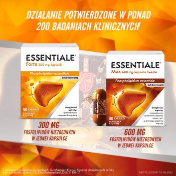 ESSENTIALE FORTE 300 mg, 50 kapsułek, Na wątrobę. - obrazek 7 - Apteka internetowa Melissa