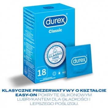 Durex Classic, prezerwatywy klasyczne gładkie, 18 sztuk - obrazek 3 - Apteka internetowa Melissa