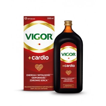 VIGOR+ CARDIO Tonik, 1000 ml. Dla mocnego serca + VIGOR+ cardio torebka prezentowa - obrazek 1 - Apteka internetowa Melissa