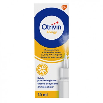 Otrivin Allergy, 2,5mg+0,25mg/ml, aerozol do nosa, 15 ml - obrazek 2