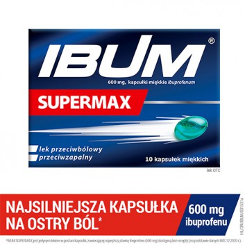 IBUM SUPERMAX 600 mg, 10 kapsułek - obrazek 1 - Apteka internetowa Melissa