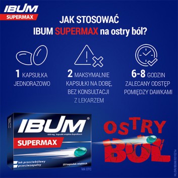 IBUM SUPERMAX 600 mg, 10 kapsułek - obrazek 5 - Apteka internetowa Melissa