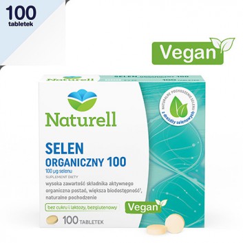 NATURELL SELEN ORGANICZNY 100mcg, 100 tabl. - obrazek 1 - Apteka internetowa Melissa