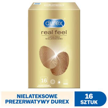 DUREX REAL FEEL Prezerwatywy nowej generacji nie-lateksowe - 16 szt. - obrazek 1 - Apteka internetowa Melissa