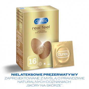 DUREX REAL FEEL Prezerwatywy nowej generacji nie-lateksowe - 16 sztuk - obrazek 3 - Apteka internetowa Melissa