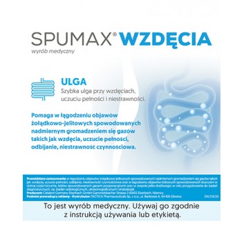 SPUMAX WZDĘCIA 125 mg - 30 kaps. Usuwa uczucie wzdęcia, pełności i łagodzi problemy trawienne. - obrazek 4