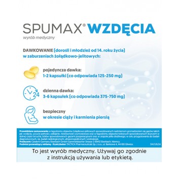 SPUMAX WZDĘCIA 125 mg - 30 kaps. Usuwa uczucie wzdęcia, pełności i łagodzi problemy trawienne. - obrazek 6