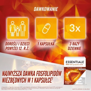 ESSENTIALE MAX 600 mg, 30 kapsułek - obrazek 6 - Apteka internetowa Melissa