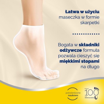 SCHOLL EXPERTCARE Nawilżająca maska do stóp z olejkiem makadamia - 1 para - obrazek 2 - Apteka internetowa Melissa