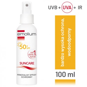 EMOLIUM SUNCARE Mineralny spray ochronny SPF50+, 100 ml - obrazek 2 - Apteka internetowa Melissa