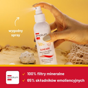 EMOLIUM SUNCARE Mineralny spray ochronny SPF50+, 100 ml - obrazek 4 - Apteka internetowa Melissa