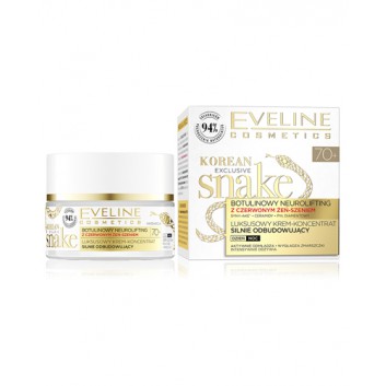Eveline Cosmetics Korean Exclusive Snake Luksusowy krem-koncentrat silnie odbudowujący, na dzień i na noc, 70+, 50 ml - obrazek 2 - Apteka internetowa Melissa