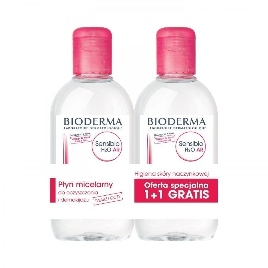 BIODERMA SENSIBIO AR H2O DUOPACK Płyn micelarny - 2 x 250 ml - obrazek 1 - Apteka internetowa Melissa