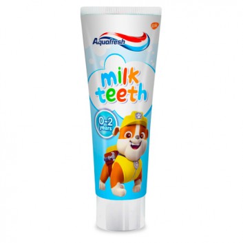 Aquafresh Milk Teeth Psi Patrol Pasta do zębów dla dzieci w wieku 0-2 lata, 50 ml - obrazek 5 - Apteka internetowa Melissa