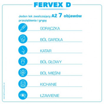 FERVEX D, saszetki, 8 sztuk  - obrazek 2