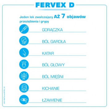 FERVEX D - 8 sasz. - cena, opinie, wskazania - obrazek 2 - Apteka internetowa Melissa