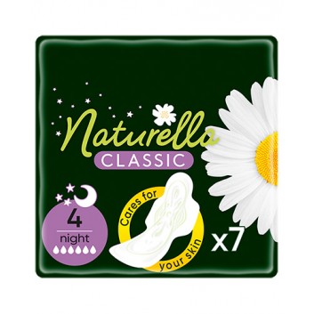 NATURELLA CLASSIC Podpaski ze skrzydełkami Night, 7 sztuk - obrazek 1 - Apteka internetowa Melissa