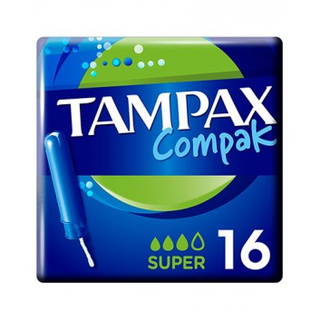 TAMPAX COMPAK Tampony z aplikatorem Super - 16 szt. - obrazek 1 - Apteka internetowa Melissa