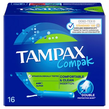 TAMPAX COMPAK Tampony z aplikatorem Super - 16 szt. - obrazek 7 - Apteka internetowa Melissa