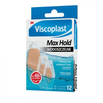 Viscoplast™ Max Hold, plastry wodoszczelne, 3 rozmiary, pudełko, 12 sztuk - obrazek 3 - Apteka internetowa Melissa
