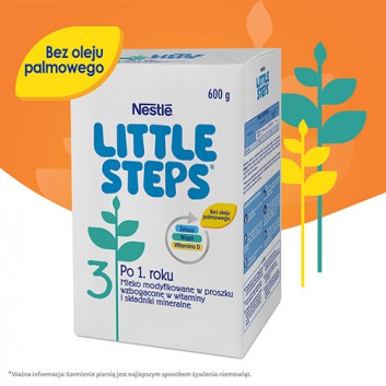 Nestle LITTLE STEPS 3 Mleko modyfikowane dla dzieci po 1 roku - 600 g - uzupełnienie diety - cena, dawkowanie, opinie - obrazek 2 - Apteka internetowa Melissa
