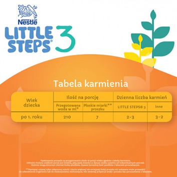 Nestle LITTLE STEPS 3 Mleko modyfikowane dla dzieci po 1 roku - 600 g - uzupełnienie diety - cena, dawkowanie, opinie - obrazek 5 - Apteka internetowa Melissa