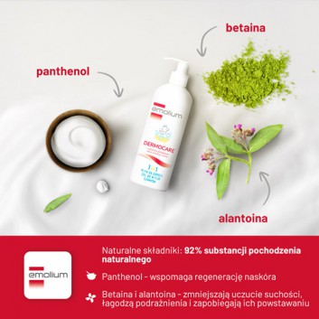 Emolium DERMOCARE 3w1 płyn do kąpieli, żel do mycia, szampon, 400 ml - obrazek 4