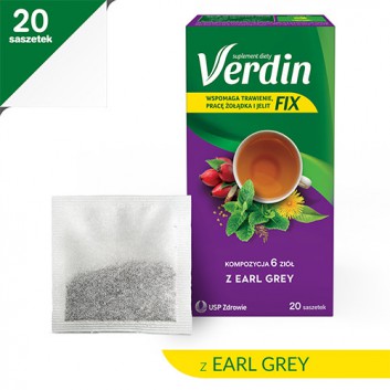 VERDIN FIX Z EARL GREY - 20 saszetek - obrazek 1 - Apteka internetowa Melissa