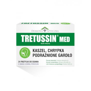 DOMOWA APTECZKA Tretussin Med, 24 pastylki do ssania