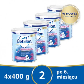 BEBILON 2 HA PROSYNEO Mleko modyfikowane w proszku, 4 x 400 g, cena, opinie, wskazania  - obrazek 1 - Apteka internetowa Melissa
