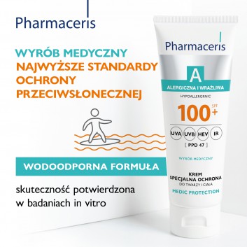 Pharmaceris A MEDIC PROTECTION Krem specjalna ochrona do twarzy i ciała SPF100+, 75 ml - obrazek 2 - Apteka internetowa Melissa