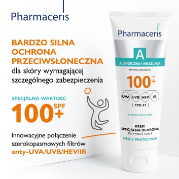 Pharmaceris A MEDIC PROTECTION Krem specjalna ochrona do twarzy i ciała SPF100+, 75 ml - obrazek 4 - Apteka internetowa Melissa