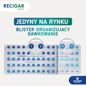 Recigar 1,5 mg, leczenie uzależnienia od nikotyny, tabletki, 100 sztuk - obrazek 5