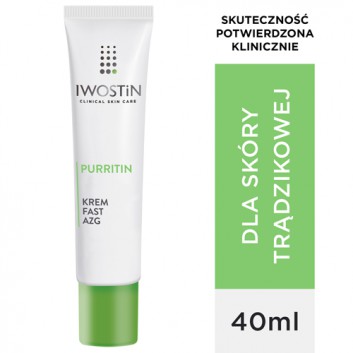 IWOSTIN PURRITIN Krem FAST Azg - 40 ml - na zmiany trądzikowe - cena, stosowanie, opinie  - obrazek 1 - Apteka internetowa Melissa