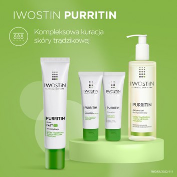 IWOSTIN PURRITIN Krem FAST Azg - 40 ml - na zmiany trądzikowe - cena, stosowanie, opinie  - obrazek 6 - Apteka internetowa Melissa